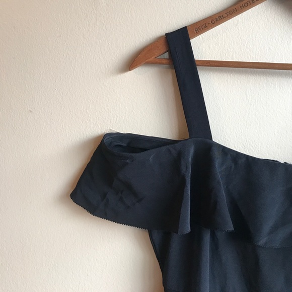 Jcrew Silk Cold Shoulder Dress - Picture 2 of 4