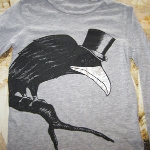 Raven in a Hat Boys Long Sleeved T-Shirt