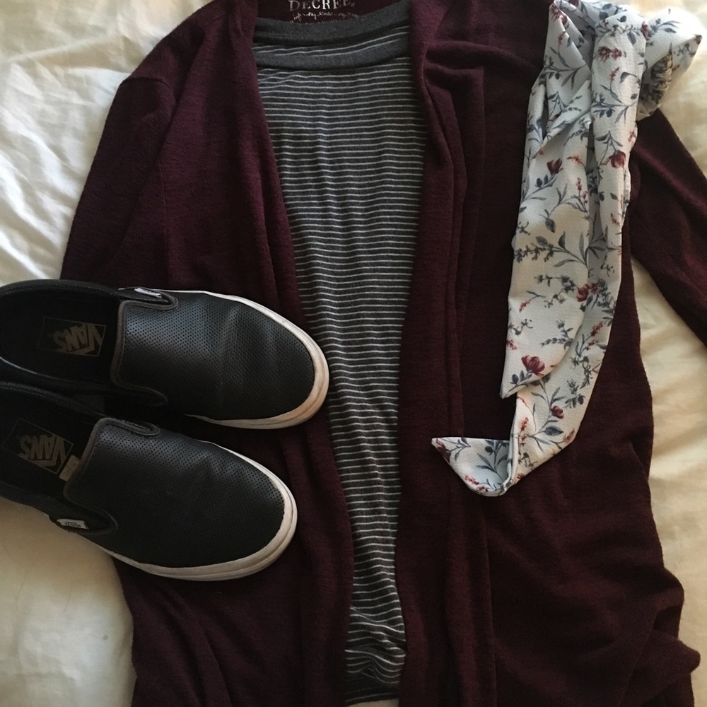 Maroon Cardigan