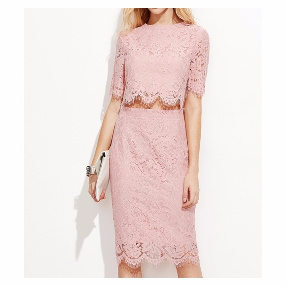 MBM Unlimited Dresses & Skirts - ❗️Pink Short Sleeve Open Lace Midi Dress