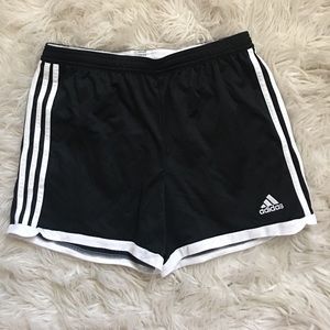 Women's black adidas soccer shorts perfect condit