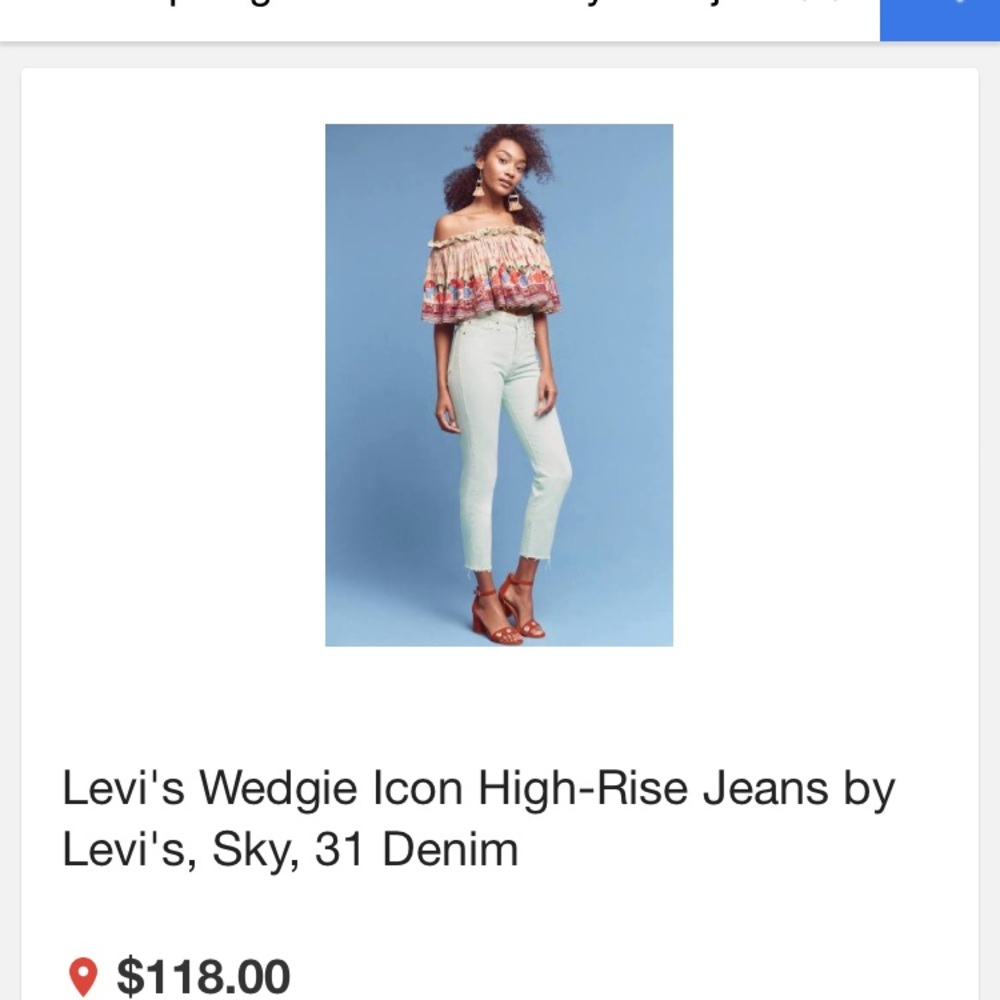 Anthropologie Levi Strauss Women’s Jeans size 28