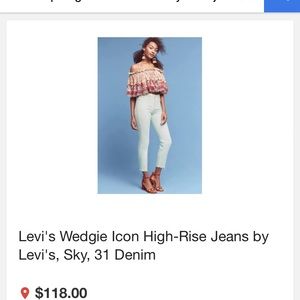 Anthropologie Levi Strauss Women’s Jeans size 28