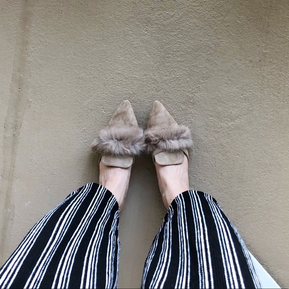 Taupe pointed mule - Picture 2 of 6