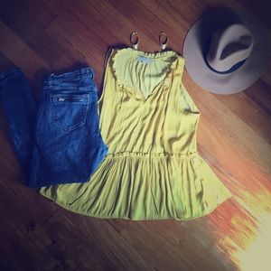 Ann Taylor Loft ruffled peplum top