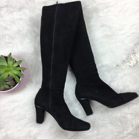 Barneys New York Shoes - Barney's NY Suede Knee High Boots Black size 8.5