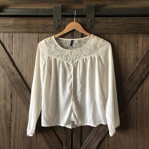 Cute H&M Blouse with Lace Detail!