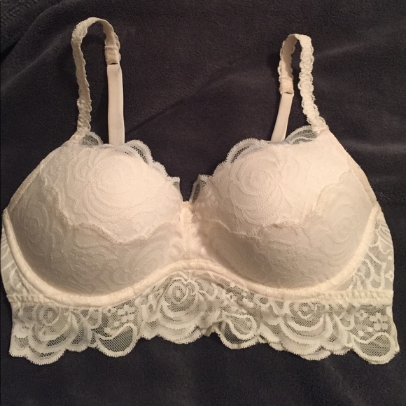 cream lace bralette