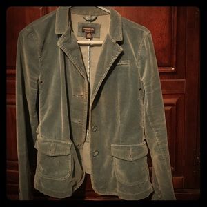 American eagle velour teal jacket