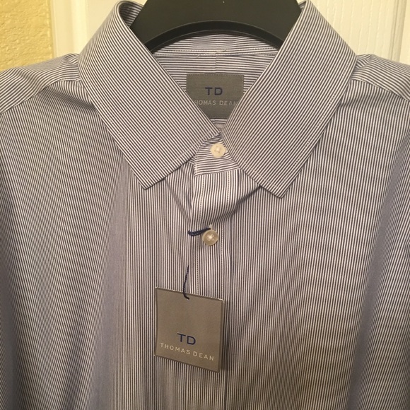 New Men’s THOMAS DEAN dress shirt 16 1/2L - Picture 3 of 7