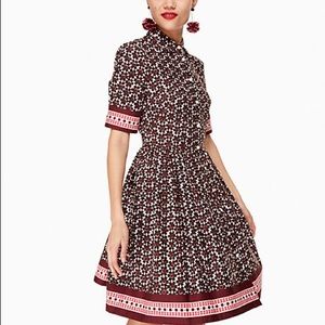 Floral tile t-shirt dress