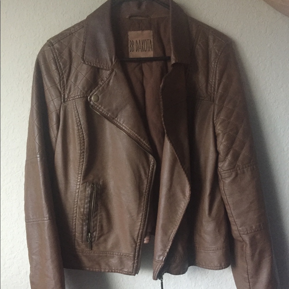 BB Dakota Tan leather jacket