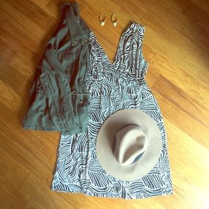 Ann Taylor Loft V-neck tribal print dress