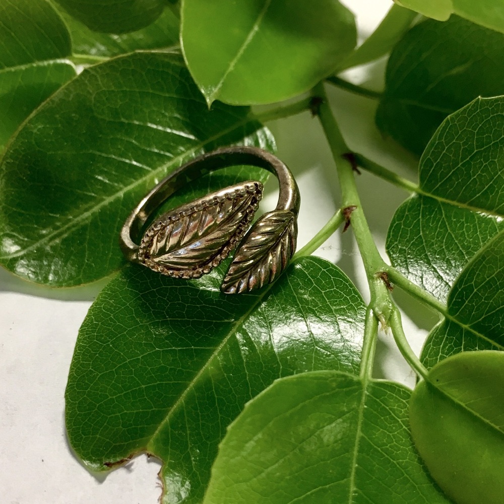 ✨Host Pick✨ Gold open leaf ring
