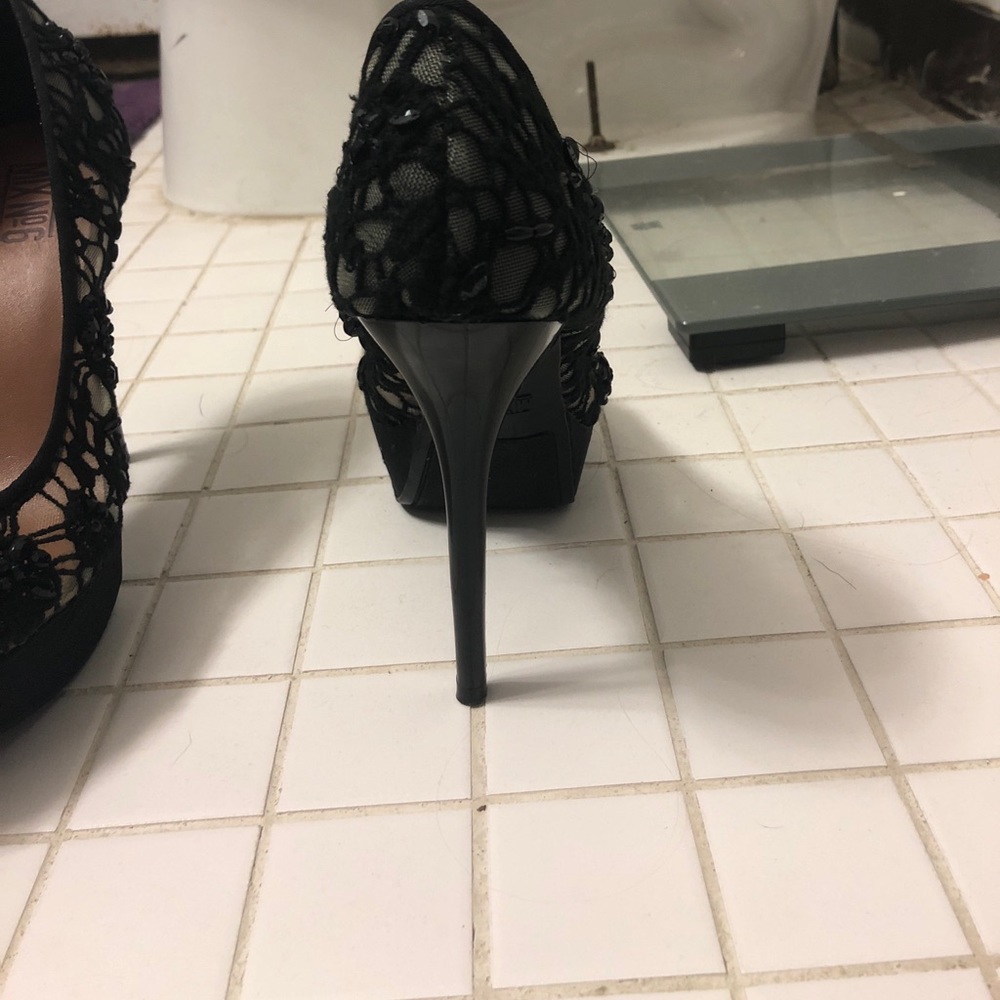 Mix No 6 open toe mesh lace heel - Picture 3 of 3