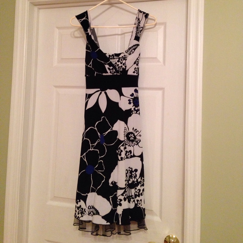 Black & White Floral Dress
