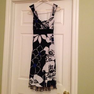 Black & White Floral Dress