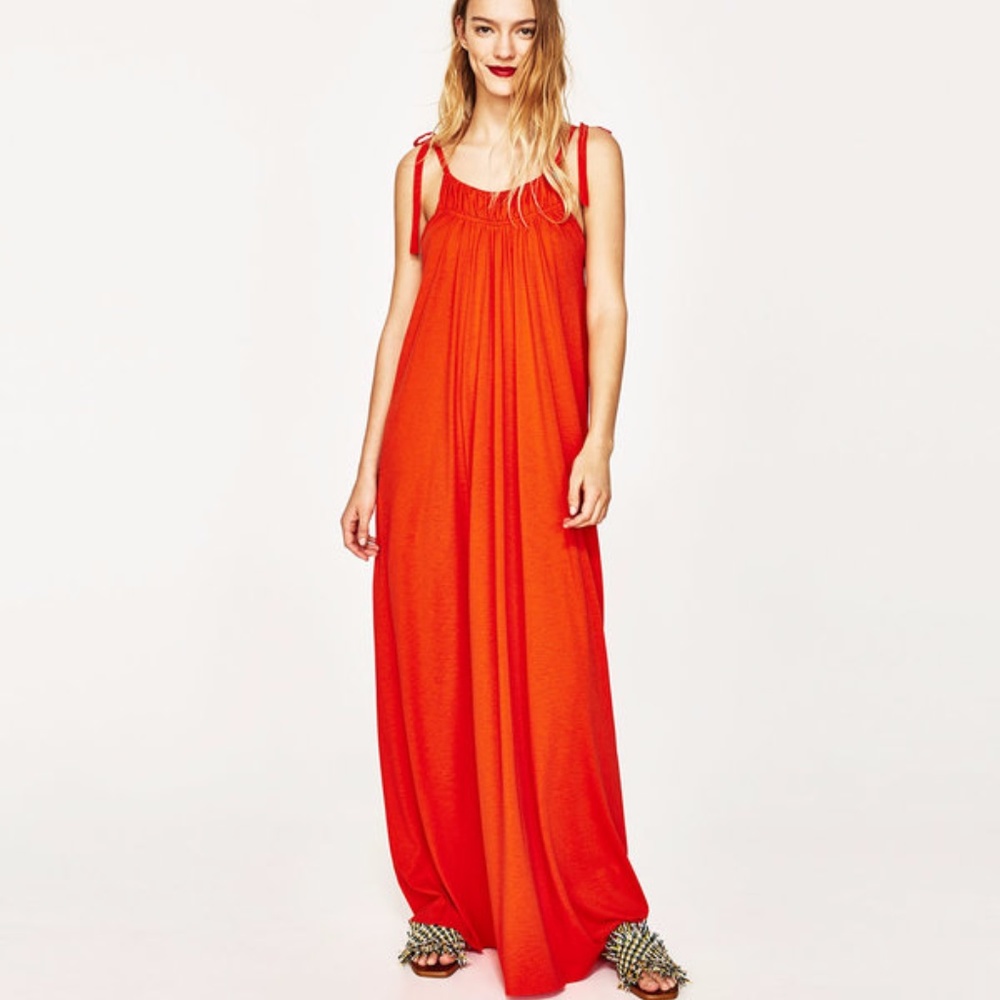 Zara Women's Long Strappy Maxi Dress