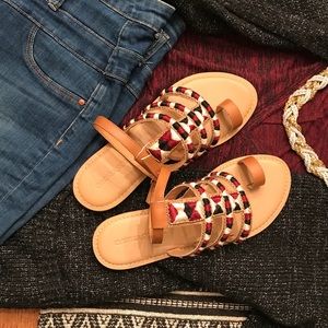 Cynthia Rowley geometric boho sandals