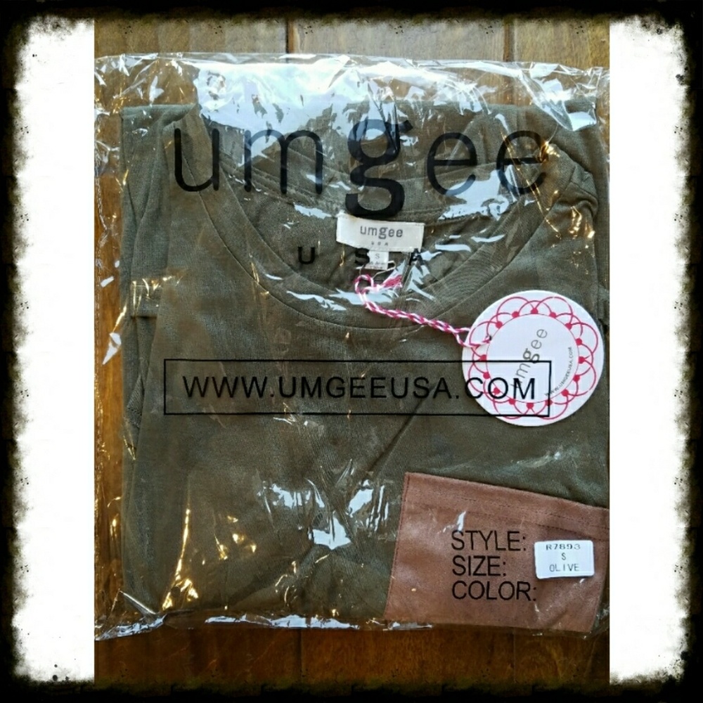⏳⏳⏳LAST ONE!!!NWT Round Neck LS Top w/Suede Pocket - Picture 6 of 6