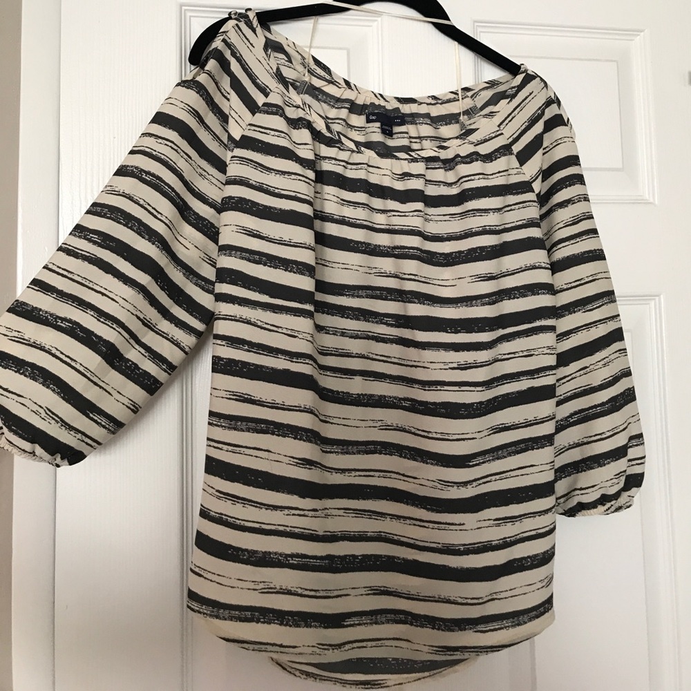 GAP striped  peasant blouse