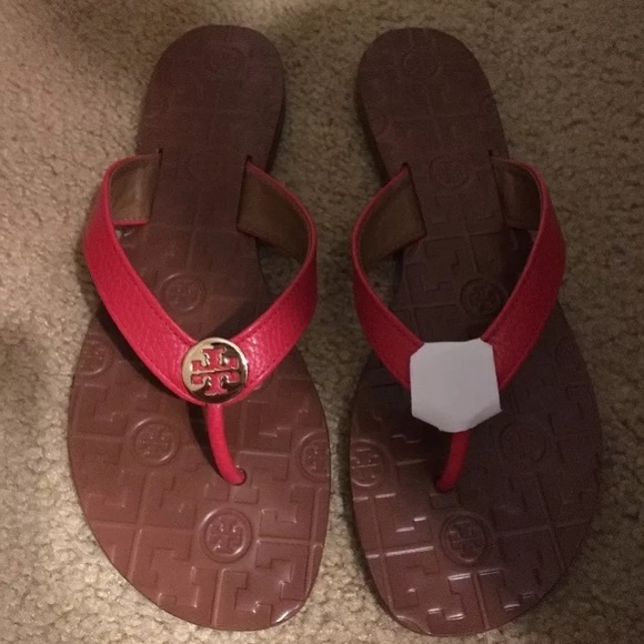 Tory burch brand new inbox flip flops size 10 auth - Picture 1 of 4
