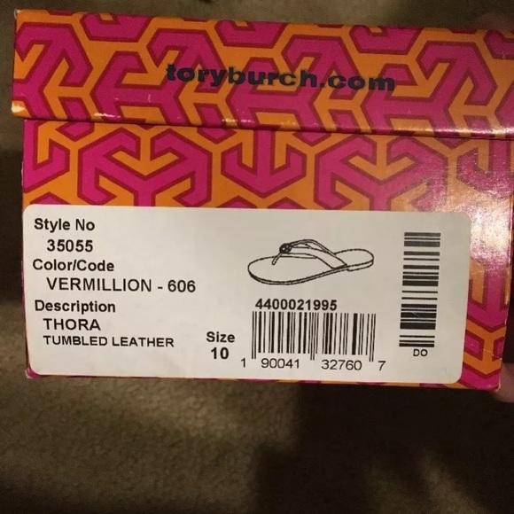 Tory burch brand new inbox flip flops size 10 auth - Picture 2 of 4