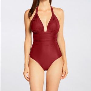 lenny niemeyer one piece burgendy swimsuit