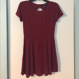 Skater mini dress with keyhole back