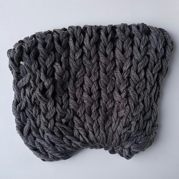 💝 One left! Cozy gray braided snood - Picture 2 of 3