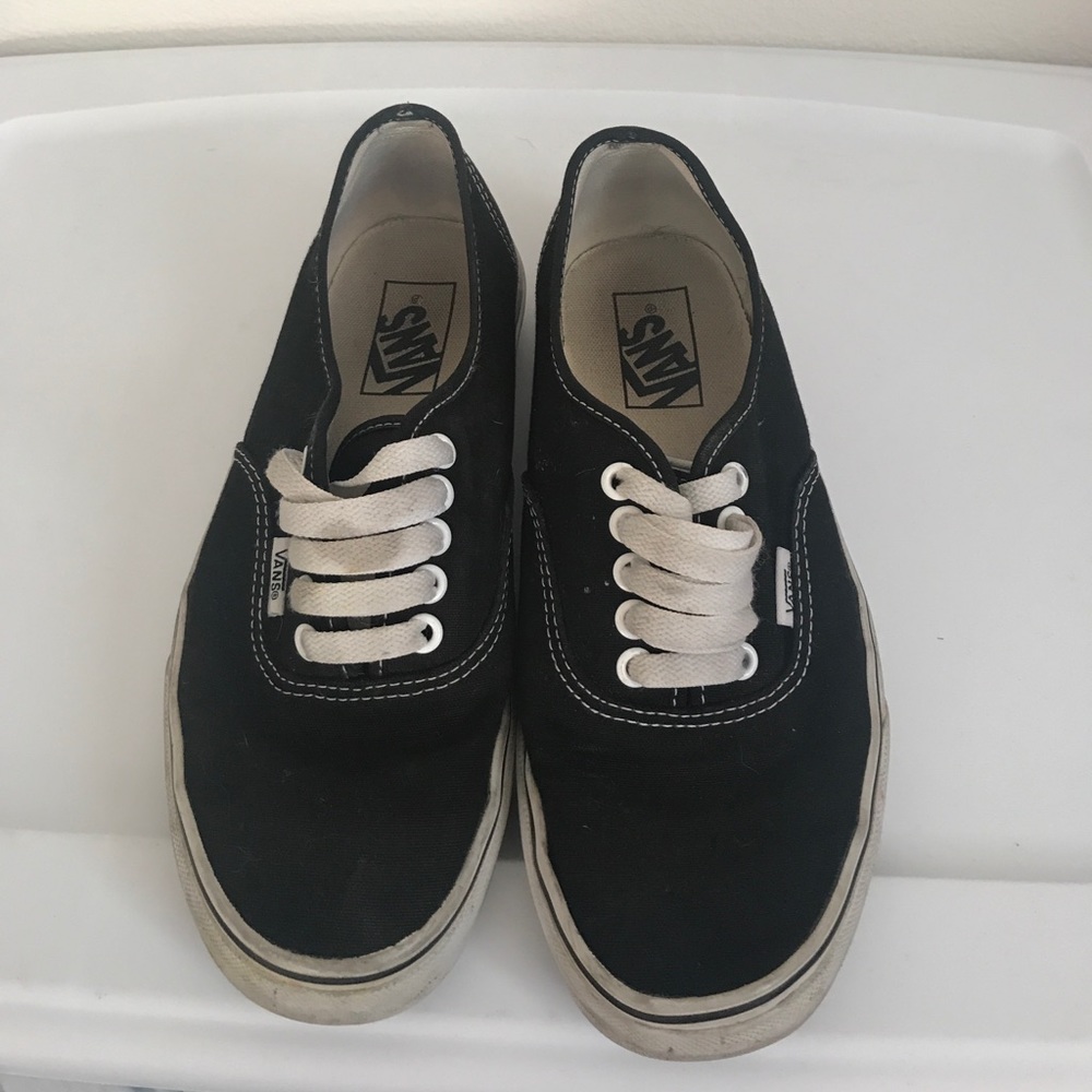 Black and white Vans