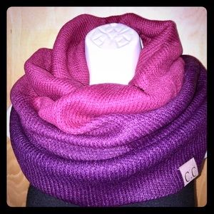 CC Oversized Ombré Tube Cirfle Infinity Scarf Pink