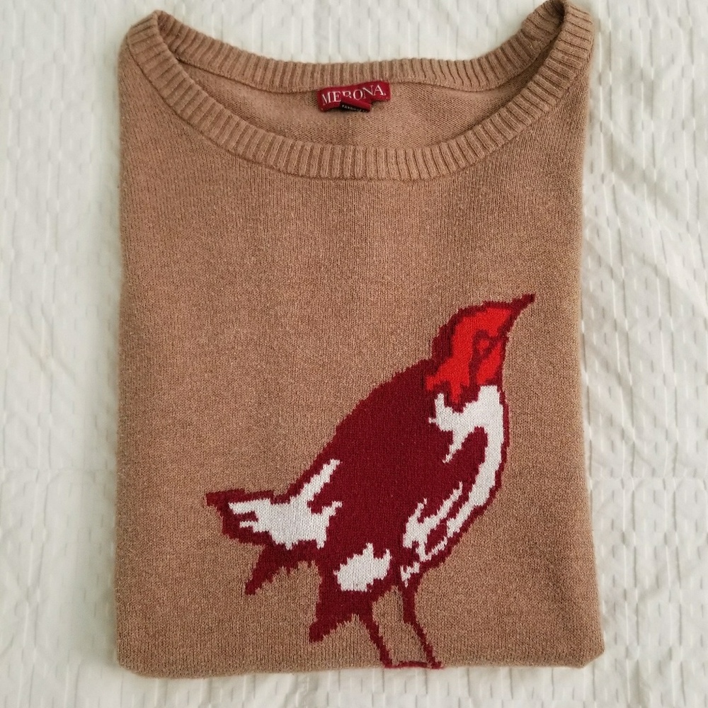 🐻 Merona sweater cute bird print