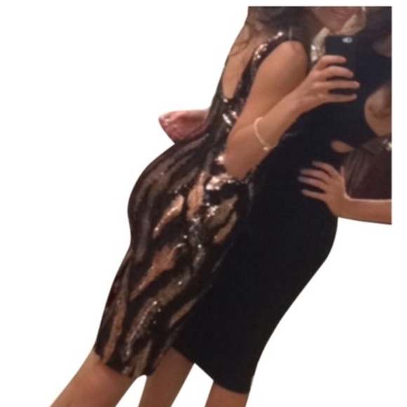 Dress the population Sequin low back midi size Xs - Picture 1 of 2