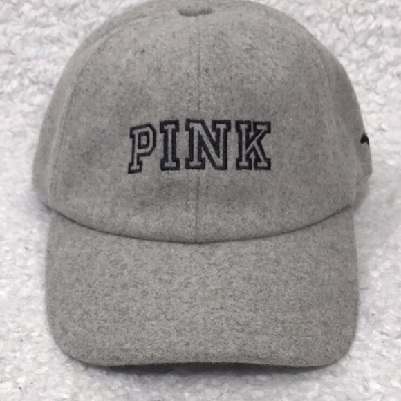 Victoria Secret Pink Light Gray Wool Blend Cap - Picture 2 of 3