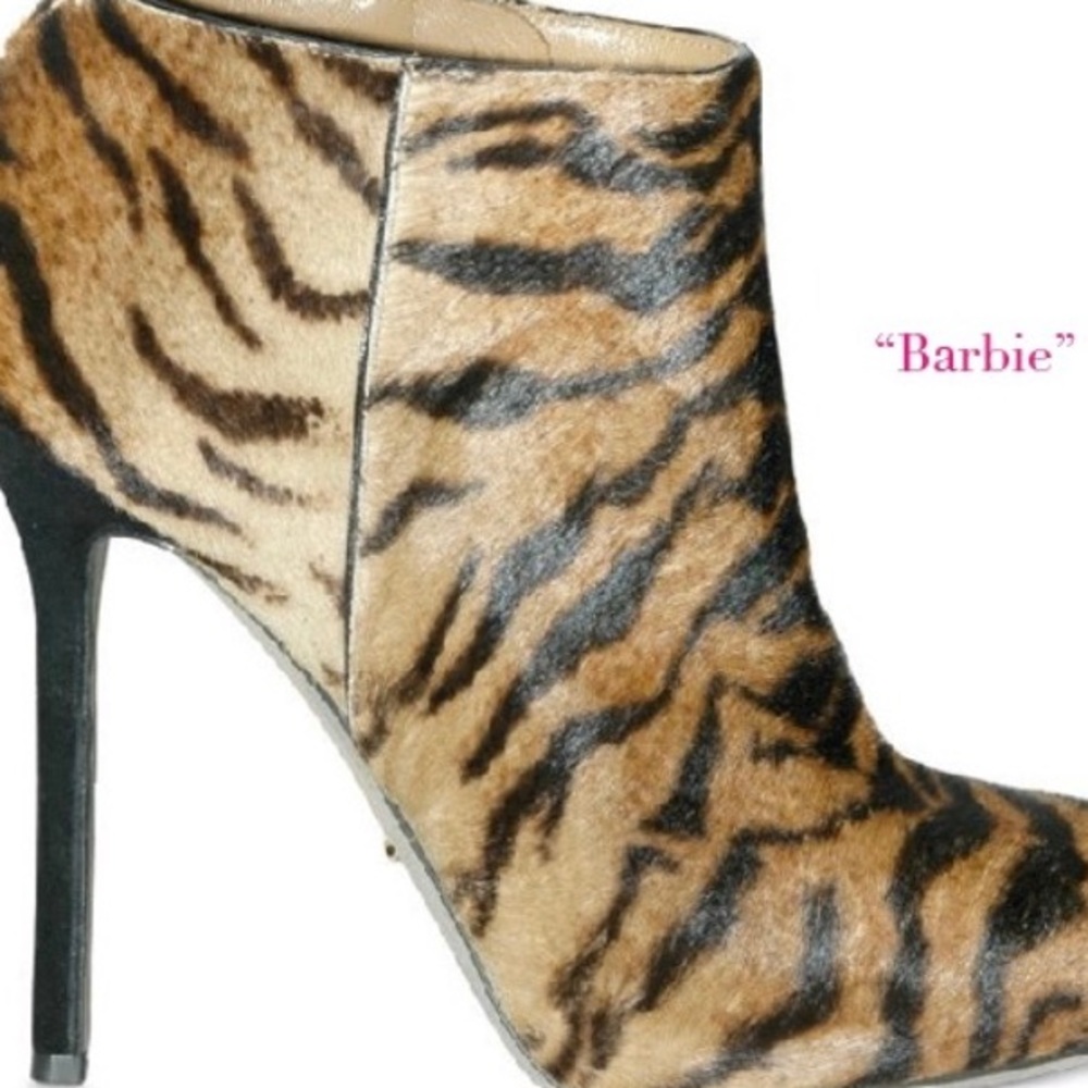 Sergio Rossi tiger-pony-barbie-boots 38 or 7.5