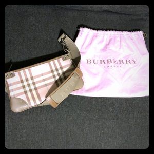 Burberry pink plaid small tote