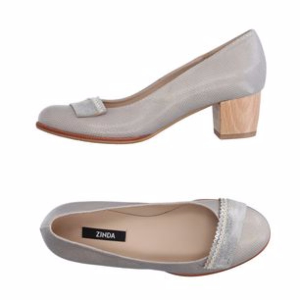Zinda made in Spain Grey Leather Pumps NEW