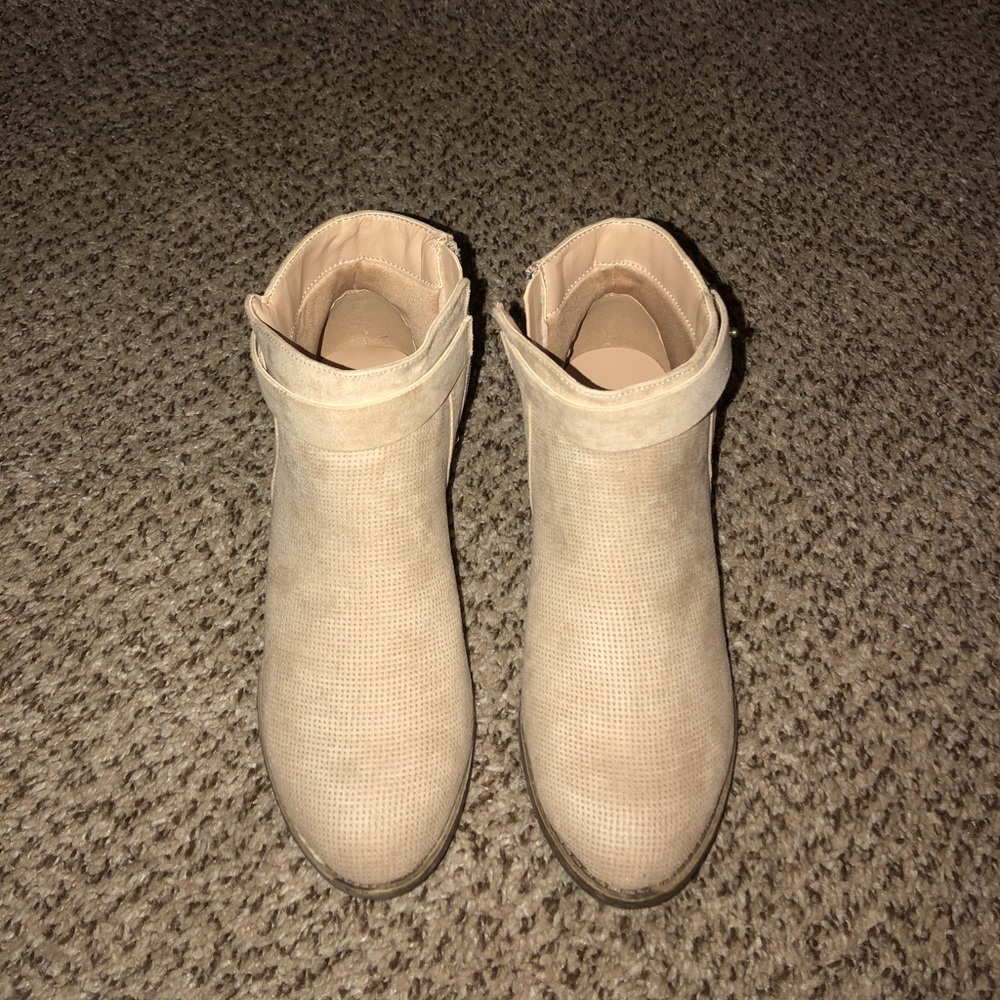 Beige booties