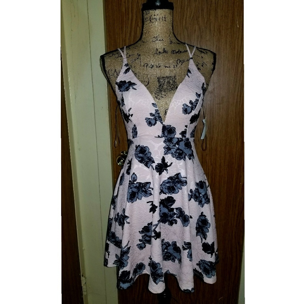 Plunging neckline dress