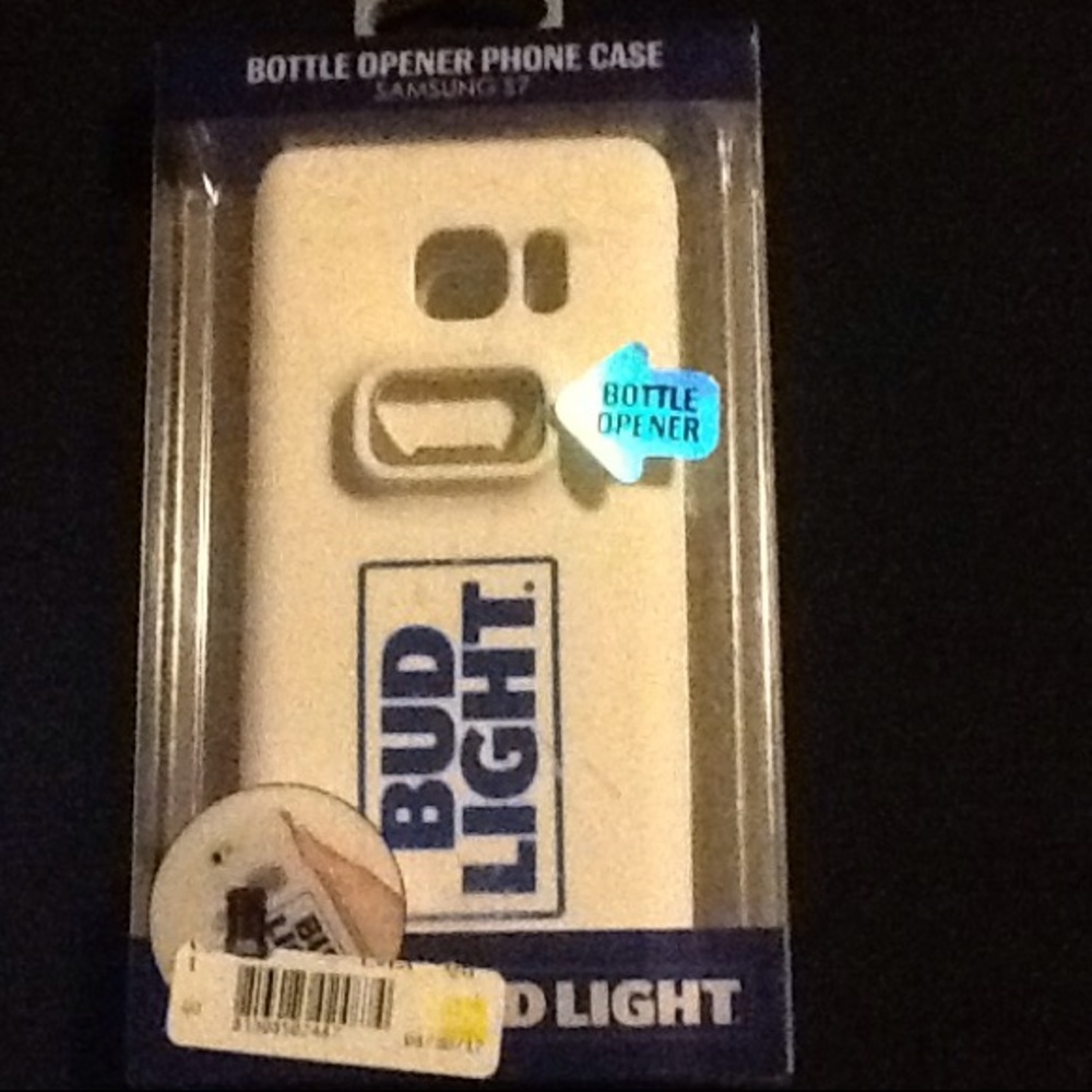 Samsung S7 Bud Light Bottle Opener Phone Case NIP