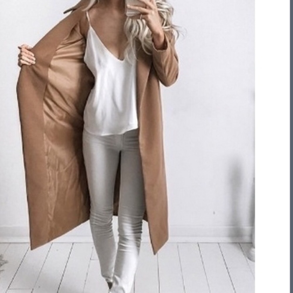Trendy Tan Trench Coat