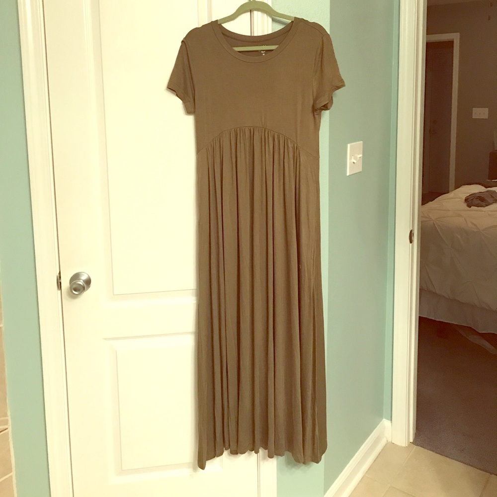 Olive Green Maxi Dress NWOT