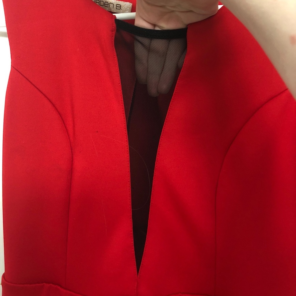 Arden B red dress with peplum - Picture 2 of 3