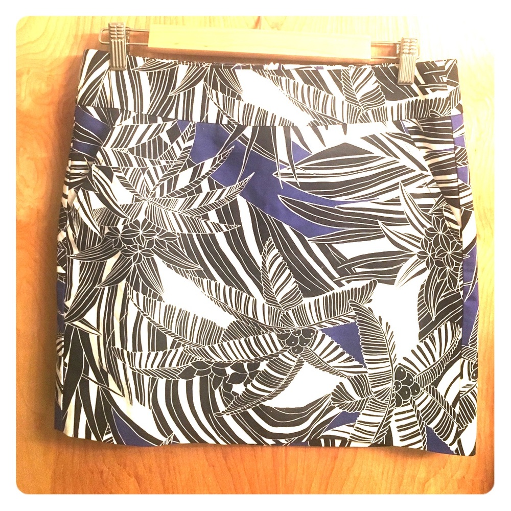 Trina Turk palm print mini skirt