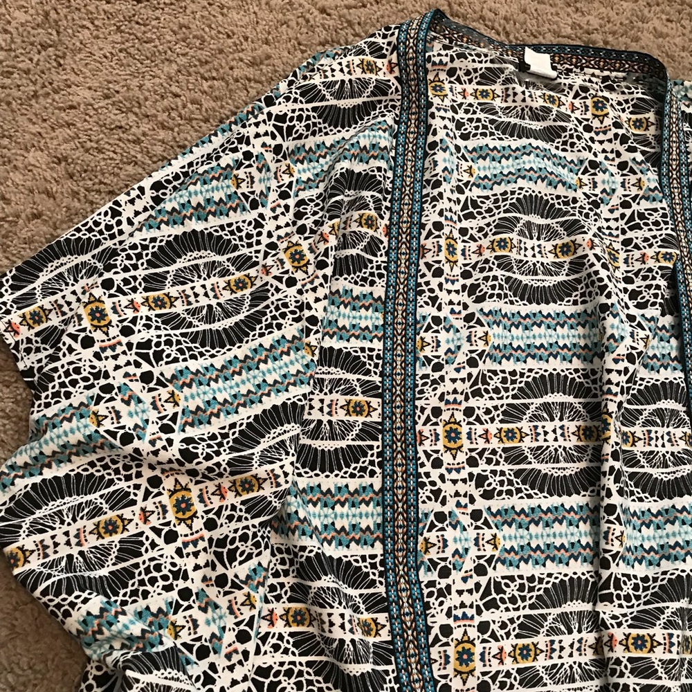 Blue print kimono.