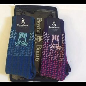 2 Pair Of Psycho Bunny Socks NIP $60 ret