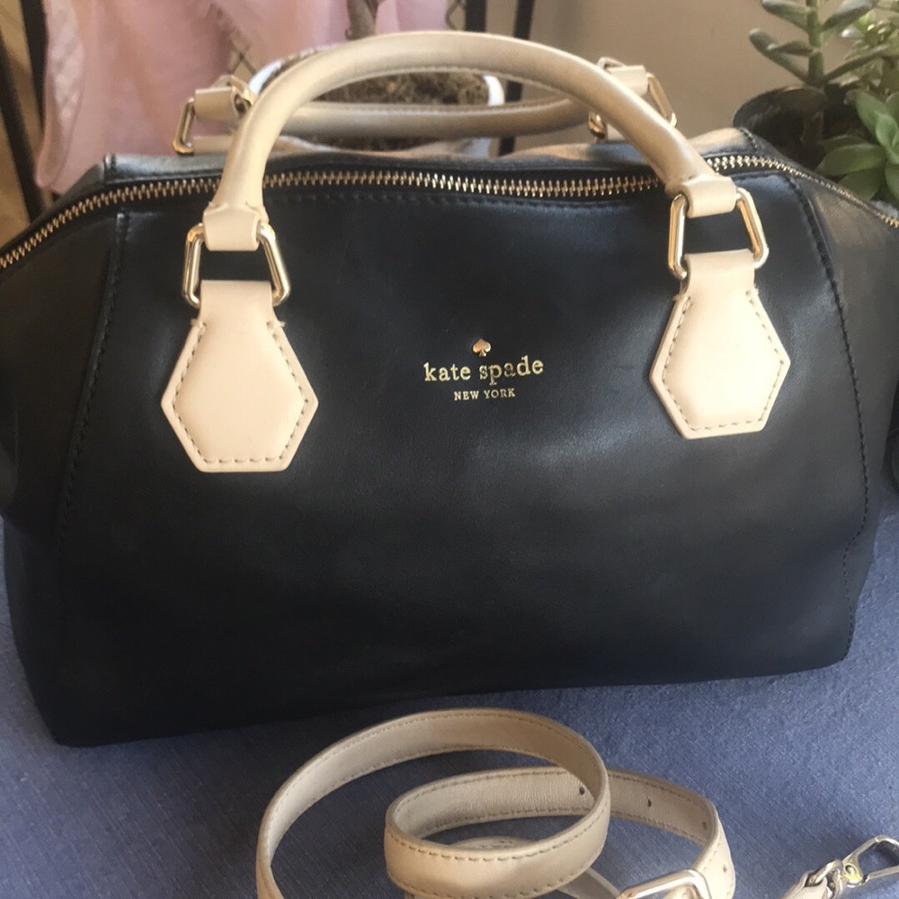 Black Leather Kate Spade Bag