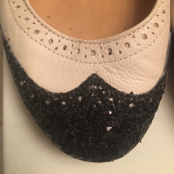 JCrew glitter spectator flats size 6 - Picture 2 of 4