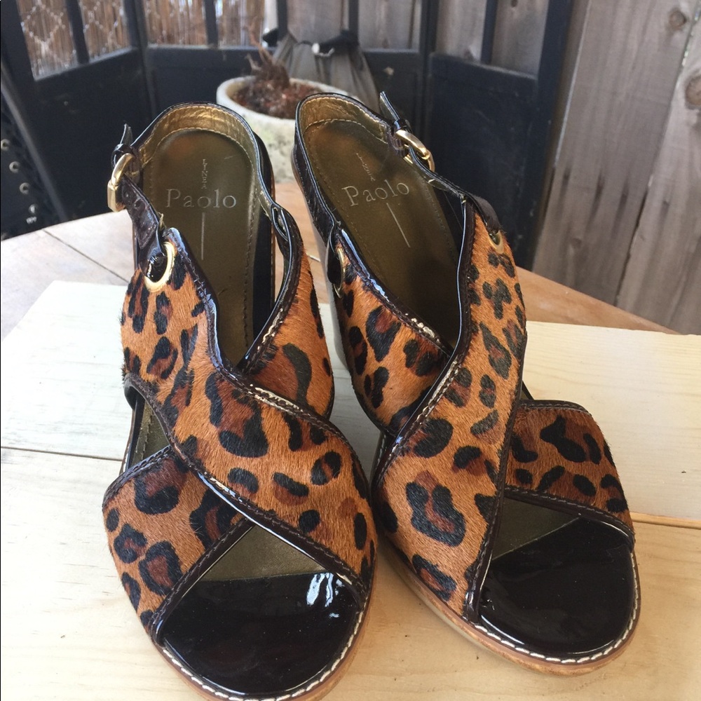 Paolo Linea cow hair wedges